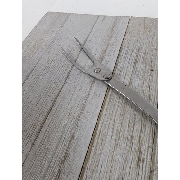Fruit Handle #6 Stainless Steel Wide Meat Fork 12" USA Vintage - Picture 2 of 7